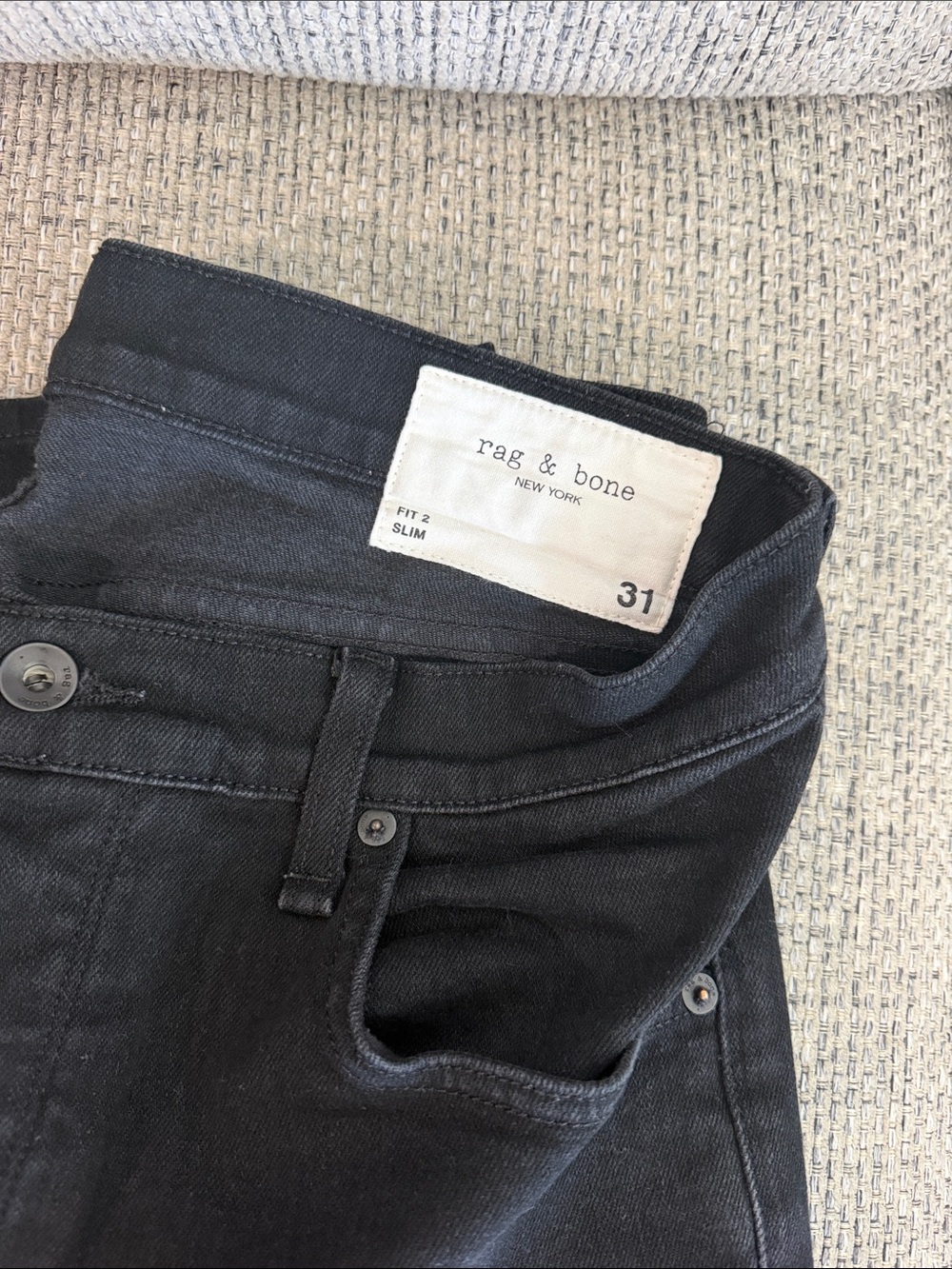 rag & bone Black Slim Jeans